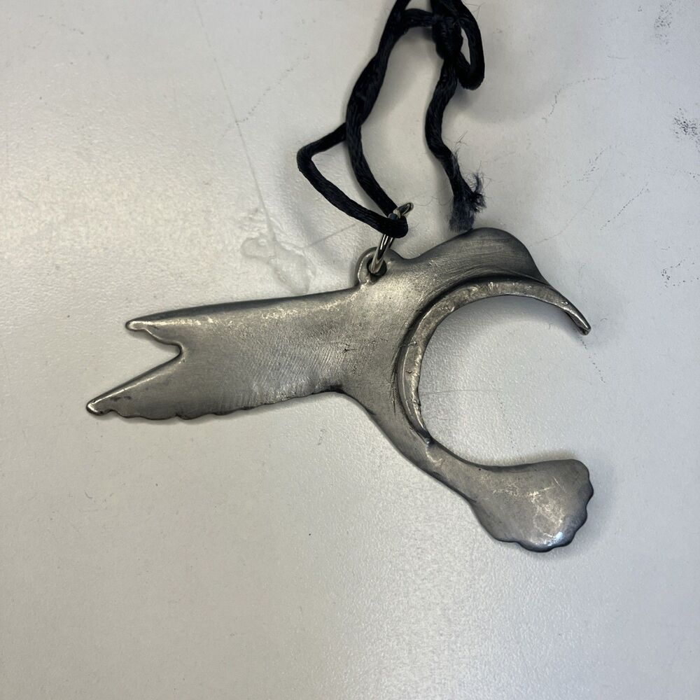 VTG Seagull Silver Metal Necklace 3”x2” - Picture 9 of 10